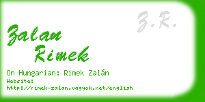 zalan rimek business card